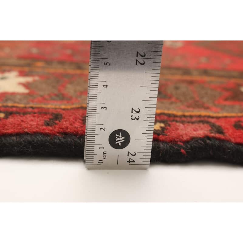 ECARPETGALLERY Hand-knotted Andelz Dark Red Wool Rug - 3' 3" x 4' 7"