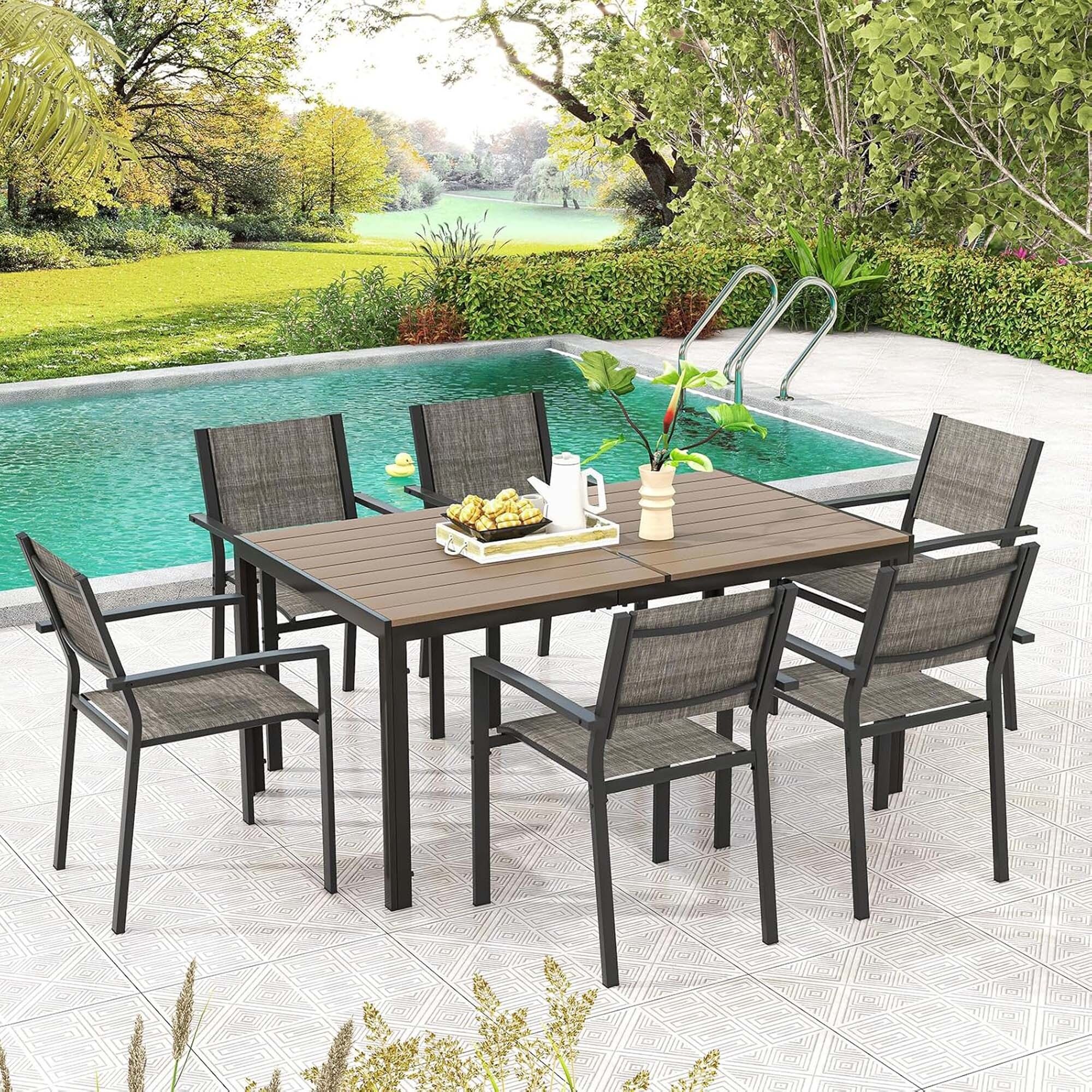 Garden plastic table and chairs cheap