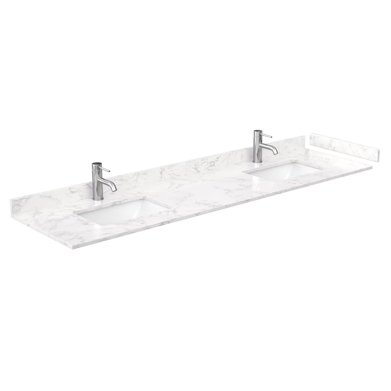 Deborah 80-inch Double Vanity, Cultured Marble Top