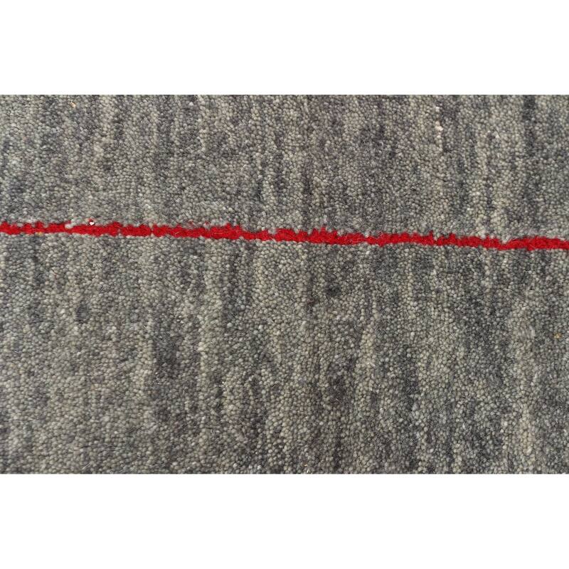 ECARPETGALLERY Hand Loomed Kashkuli Gabbeh Grey Wool Rug - 5'1 x 7'10