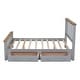 preview thumbnail 4 of 24, Full Wood Platform Bed with Drawers - Classic Design with Wooden Slats