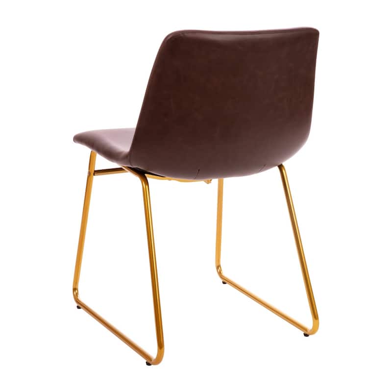 18 Inch Indoor Dining Table Chairs, LeatherSoft Upholstery-Set of 2