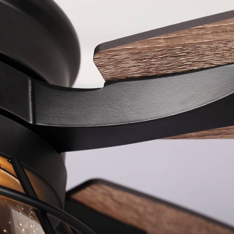 52" 5-Blade 2-Light Industrial Ceiling Fan with Light