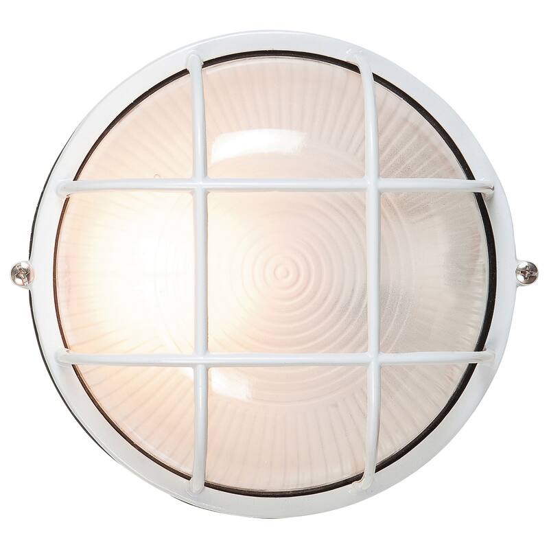 Access Lighting Nauticis Dual Mount - Round 10" Wet Location Bulkhead - Frosted Glass Shade - White