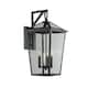 Modern Matte Black Outdoor Wall Lantern with Clear Tempered Glass Open Bottom Design Exterior Light Fixture for Entryway