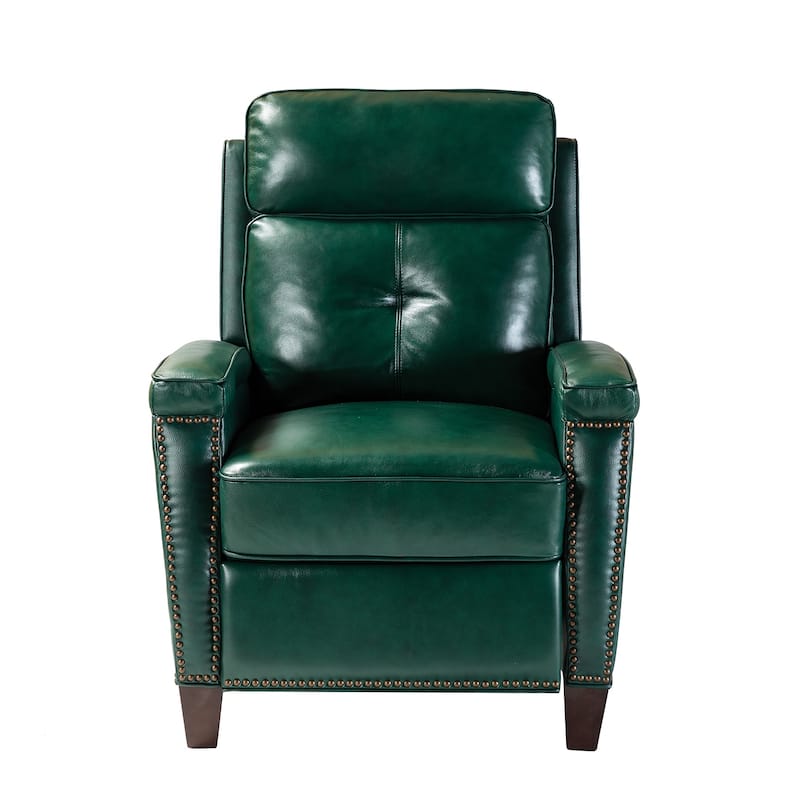 Gaspar Mid-Century Modern Pushback Recliner with Nailhead Trim by HULALA HOME