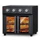 preview thumbnail 2 of 8, PlumChef 26QT Large capacity French Double-Door Air Fryer Convection Toaster Oven, 1700W, 7 Preset Menus, 7-in-1 Multi-Function