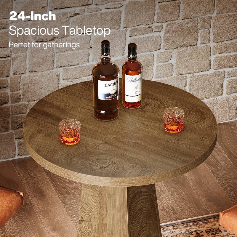 37.4" High Bar Table, Round Pub Table for Small Bars, Dining Room