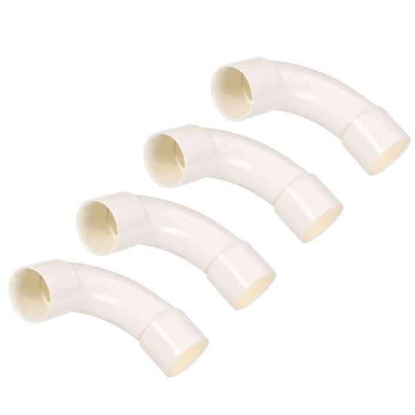 PVC Water Pipe Elbow Fitting 32mm ID 135mm Length Tube Adapter, White