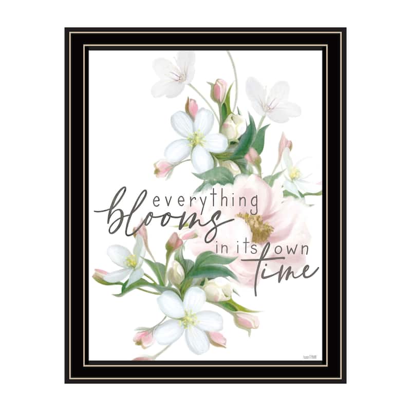 TrendyDecor4U Contemporary "Everything Bloom" Framed Print Wall Art - Multi