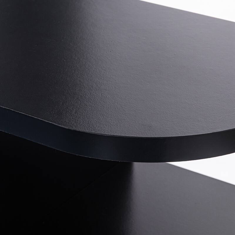 48" Modern Black Electric Fireplace TV Stands Media Console for TVs up to 55"
