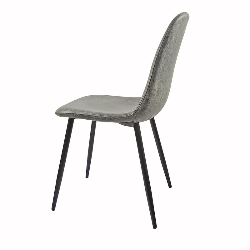 4PCS Suede Fabric Accent Chair With Metal Legs