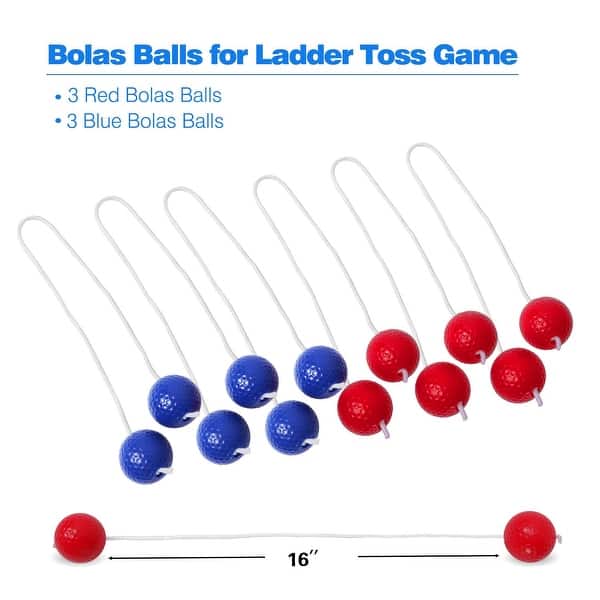 GSE™ Premium Solid Wood Ladder Ball Toss Game Set with Ladder Ball