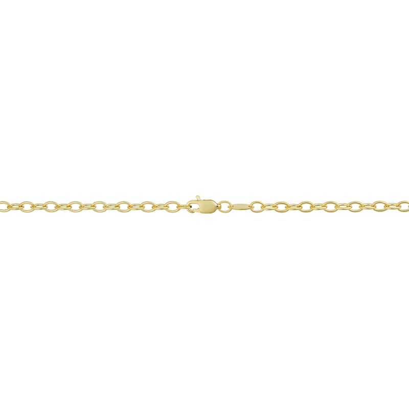 Solid 14k Gold Filled 3.3 mm Oval Link Chain Necklace for Men and Women (16, 18, 20, 24 or 30 inches)
