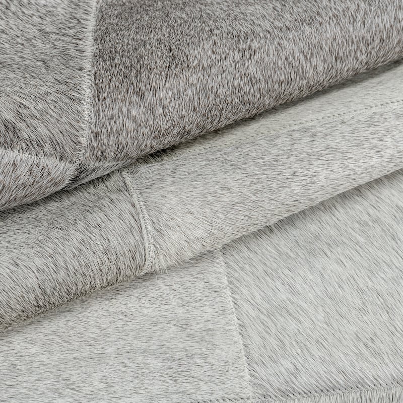 Ben Soleimani South American Cowhide Tile Hand Woven Rug