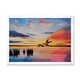 preview thumbnail 3 of 8, Designart 'Cranes Flying During Colorful Sunset' Nautical & Coastal Framed Art Print