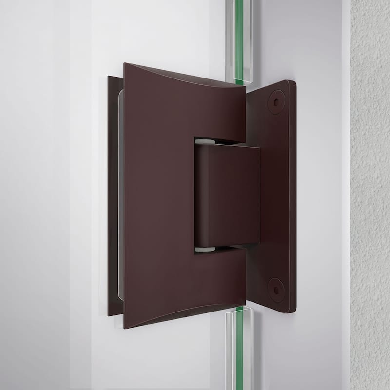 DreamLine Unidoor-LS 47-48 in. W x 72 in. H Frameless Hinged Shower Door with L-Bar - 47" - 48" W - 47" - 48" W