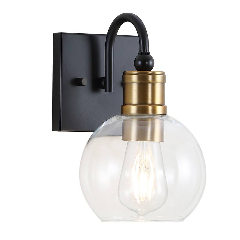 Kurtz Iron/Glass Rustic Vintage LED Vanity Light, by JONATHAN Y