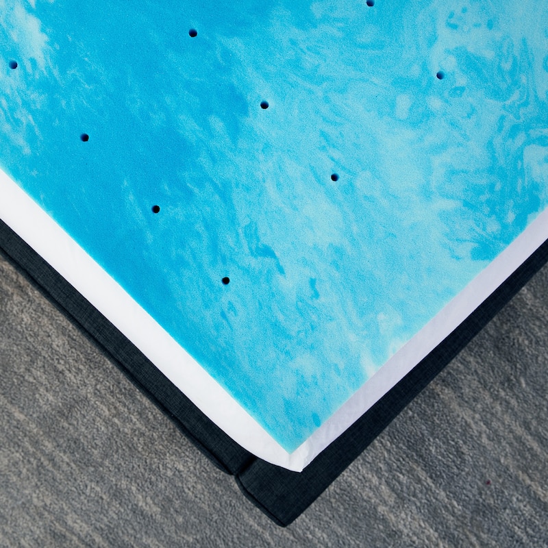 Bodipedic Cooling Gel Swirl Memory Foam Mattress Topper