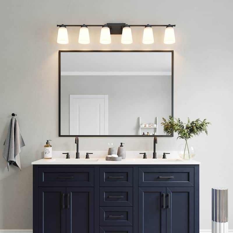 Acroma 6 - Light Steel Dimmable Vanity Light - 6-light