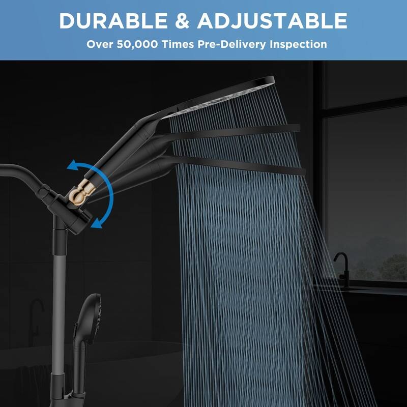 Dual Handheld Shower Head Combo, 2 in 1 Rain Shower Heads System