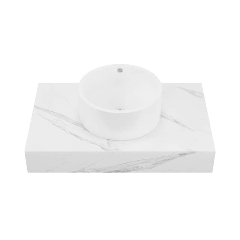 Swiss Madison SM-WS601 Monaco 35" Sintered Stone Vanity Top - White Marble