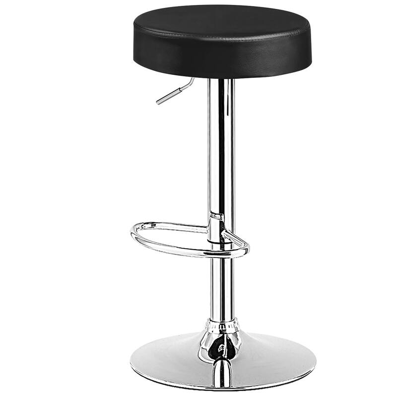 Costway Set of 2 Round Bar Stool Adjustable Swivel Pub Chair w/