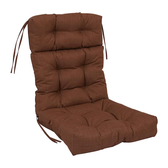 Multi-section Tufted Outdoor Seat/Back Chair Cushion (Multiple Sizes) - 22" x 45" - Cocoa