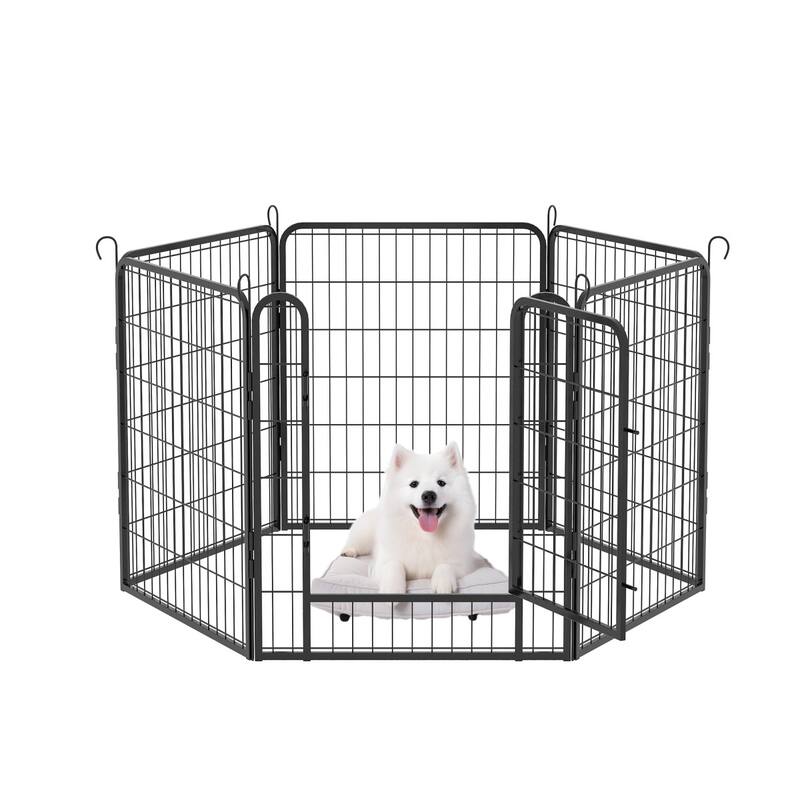 Heavy Duty Metal Dog Playpen with Door and 6 to 16 Panels for Indoor Outdoor