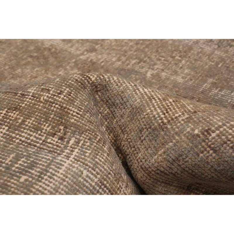ECARPETGALLERY Hand-knotted Color Transition Taupe Wool Rug - 7'8 x 11'7