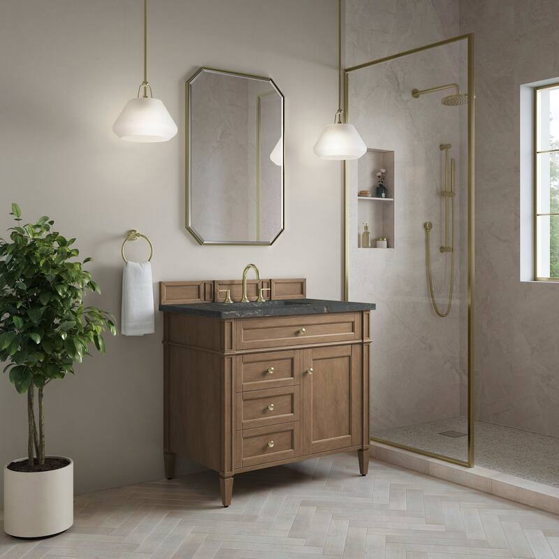 James Martin Vanities 655-V36-3PBL Brittany 36" Free Standing Single