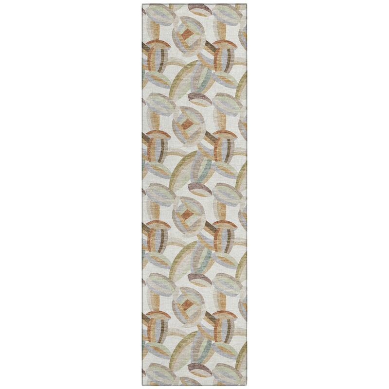 Machine Washable Indoor/ Outdoor Modern Heli Chantille Rug