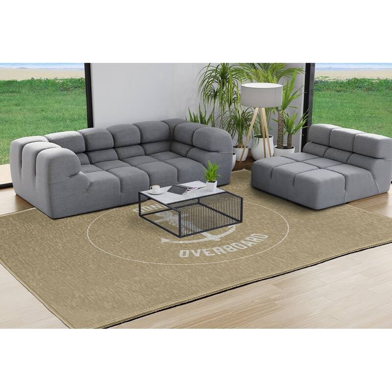 Gone Forever Overboard Nautical Chenille Rug