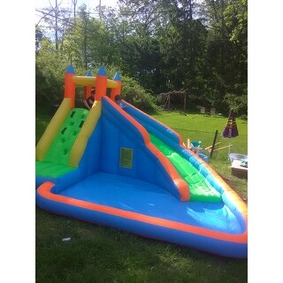 inflatable costway slide water jumper moonwalk mighty blower bounce castle without
