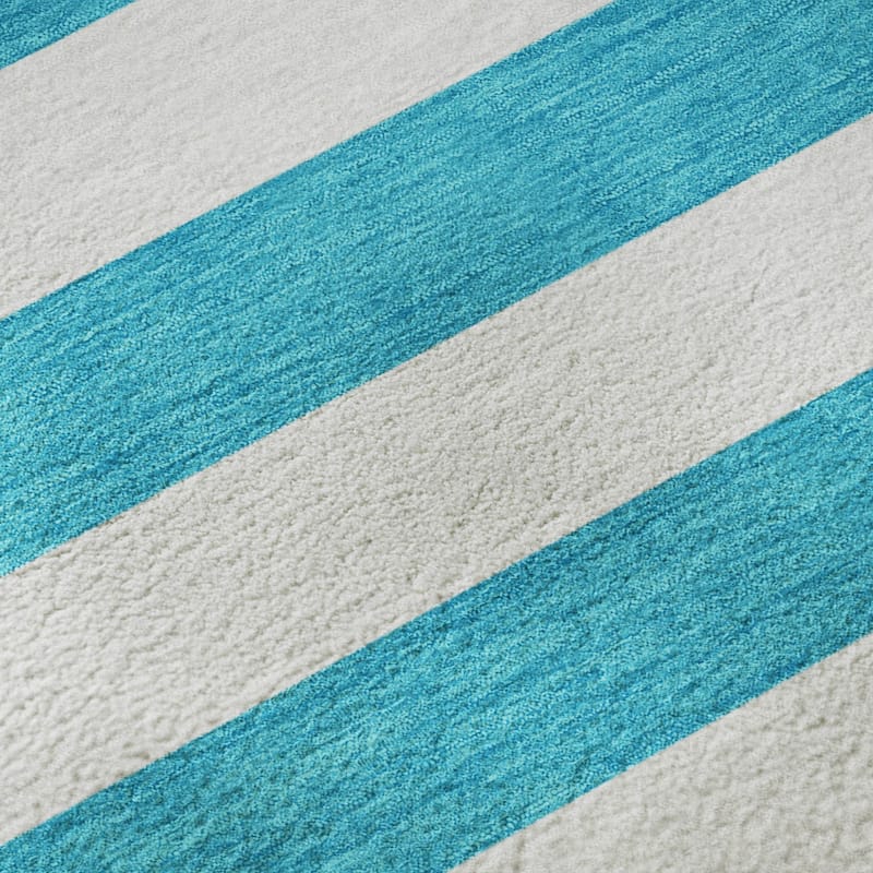 Premium Washable Super Soft Cabana Stripe Mayfield Rug