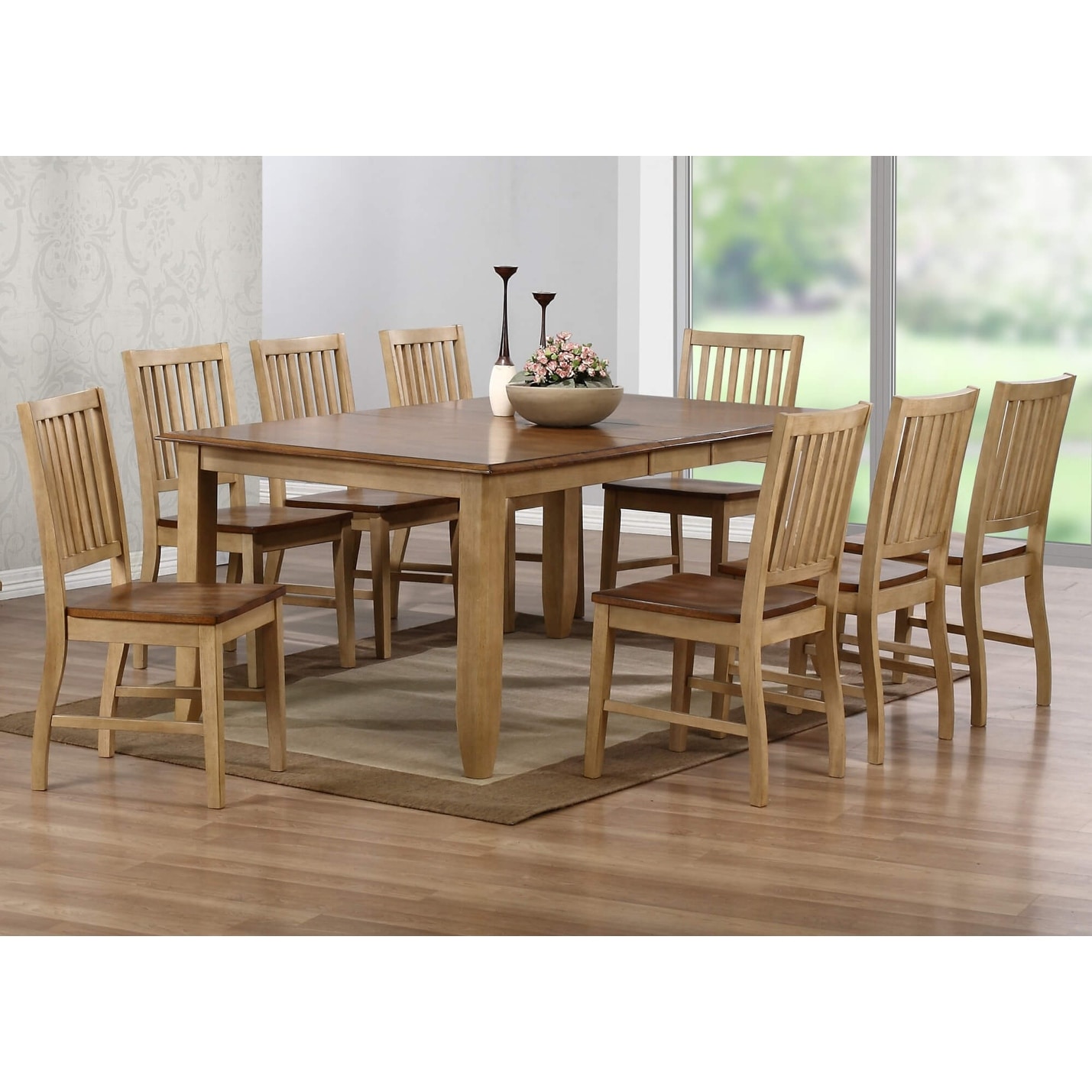 Brook 60 in. Rectangle Distressed Two Tone Light Creamy Wheat with