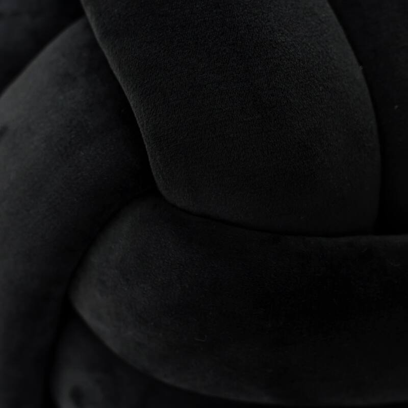 Modern Velvet Cube Knot Accent Stool with Layered Cushion Design