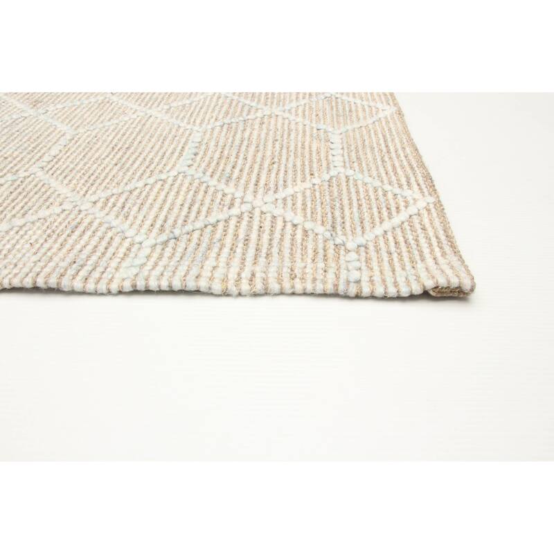 ECARPETGALLERY Braid weave Sienna Grey Wool Rug - 5'0 x 7'4
