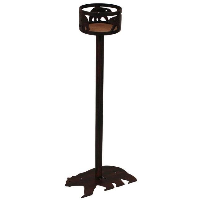 Rustic Drink Holder Stand - Bear