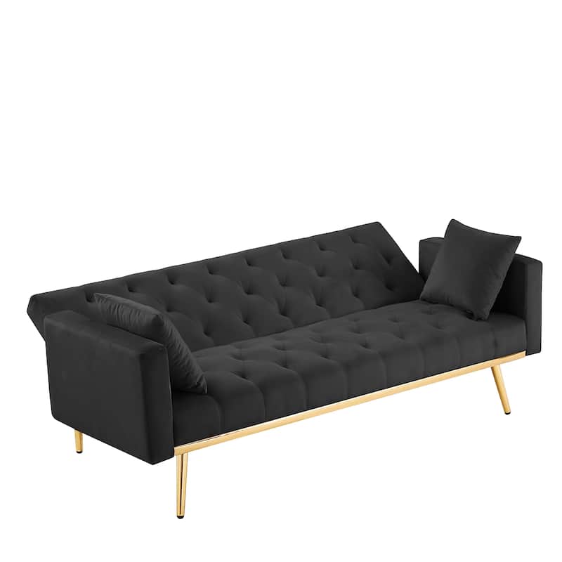 Convertible Folding Futon Sofa Bed , Sleeper Sofa Couch for Compact Living Space.