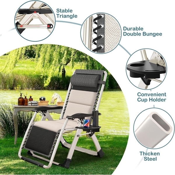 zero gravity steel outdoor reclining chair