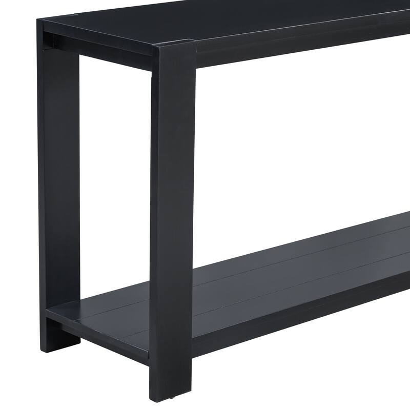 59.8" Minimalist Console Table with Bottom Shelf and Four Legs for Entryway, Living Room