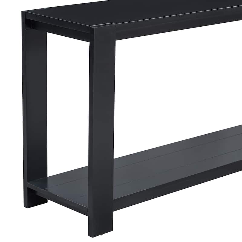 U_STYLE Distinctive Features of a Minimalist Console Table with Bottom Shelf and Four Legs