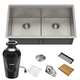 Stainless Steel with Black Garbage Disposal