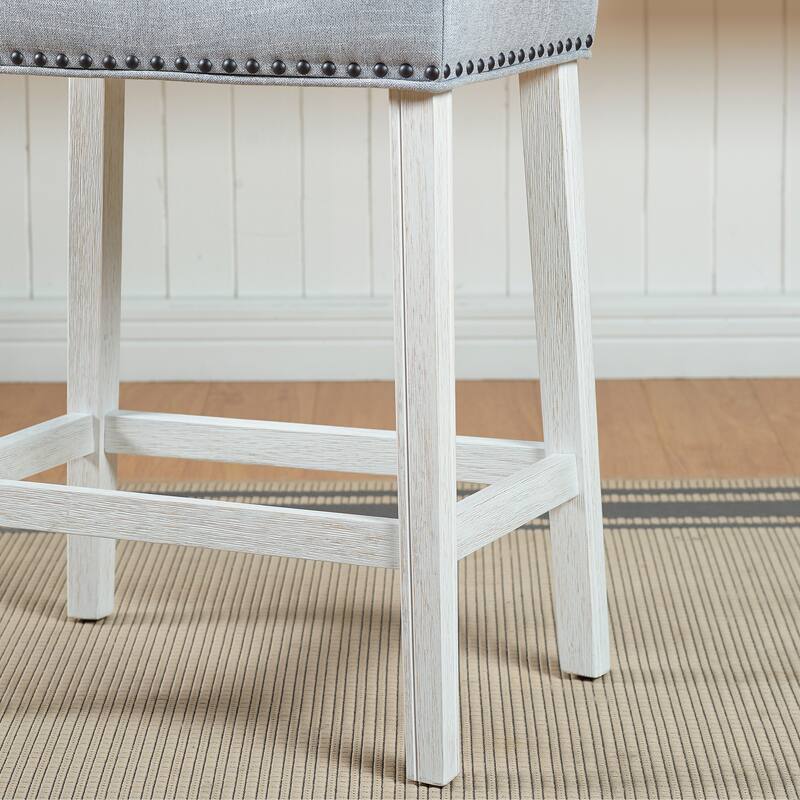 Upholstered Counter Height Stools - Grey