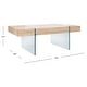preview thumbnail 27 of 41, SAFAVIEH Jacob Glass Leg Rectangular Coffee Table - 43.3" W x 23.6" L x 15.7" H