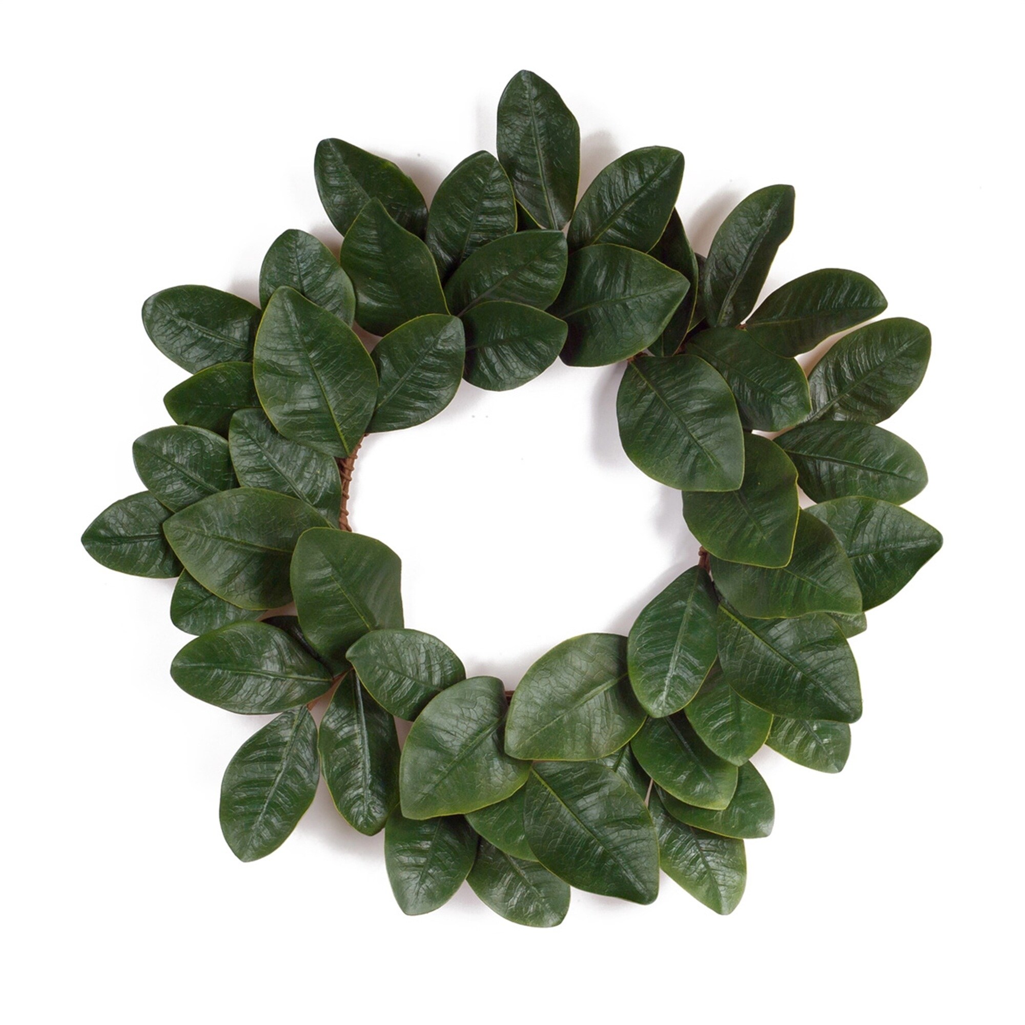 Shop Green Artificial Magnolia Leaf Christmas Decorative Wreaths 17 Inch Unlit Overstock 22160128