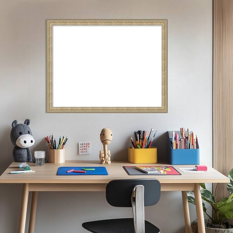 Amanti Art Paris Champagne Framed Dry Erase Magnetic Board