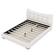 preview thumbnail 6 of 7, Modern Queen Size PU Upholstered Platform Bed with Ergonomic Wingback Headboard, No Box Spring Needed, Cream