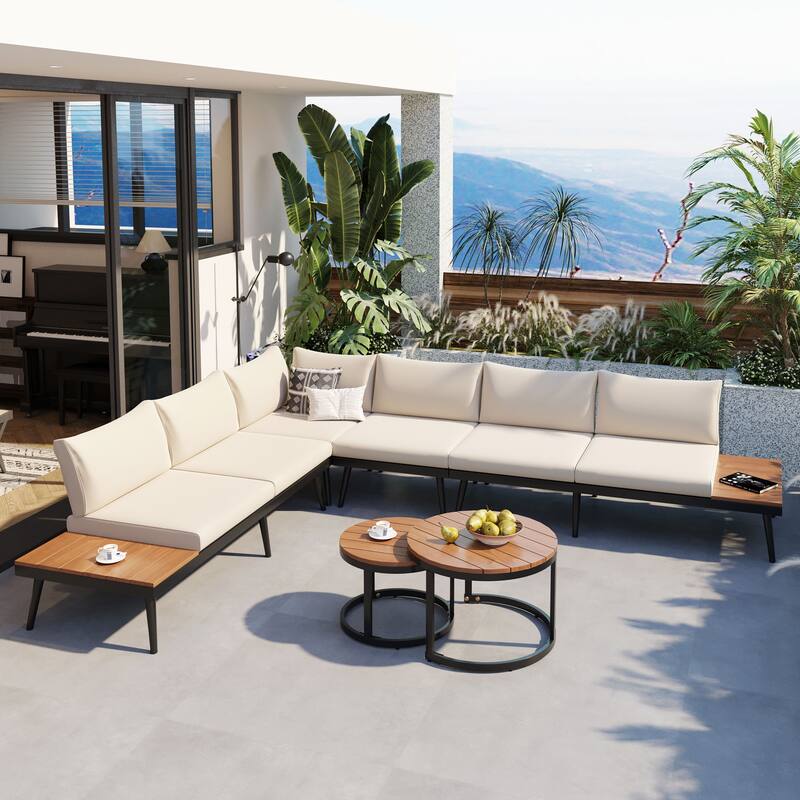 Merax 6-Piece Outdoor Sectional Sofa Set